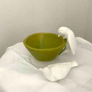 Artfist Made Ceramic Bowl and Birds